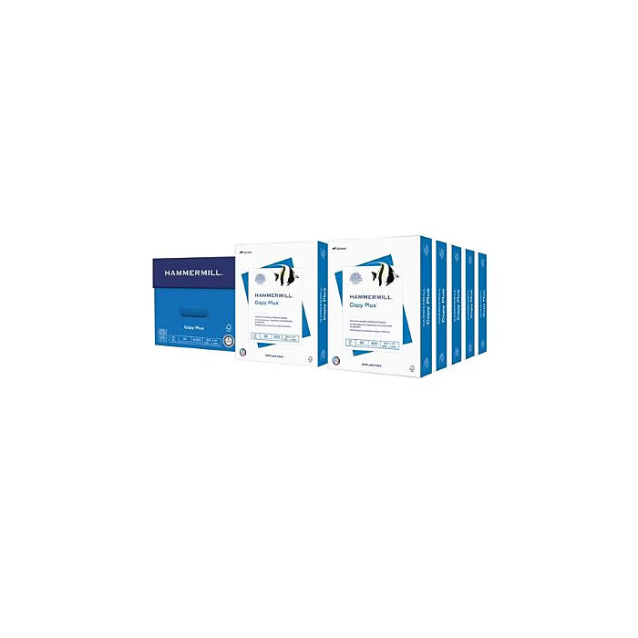 Hammermill Copy Plus Paper 8.5×11 20 lb 92 Brightness 5000 Sheets/Carton 105007