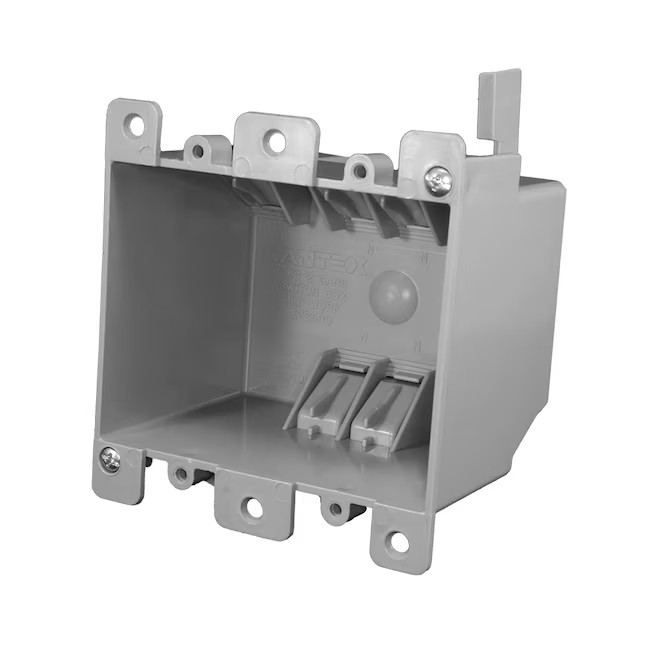 CANTEX 2 -Gang PVC Old work Switch/Outlet Electrical Box
