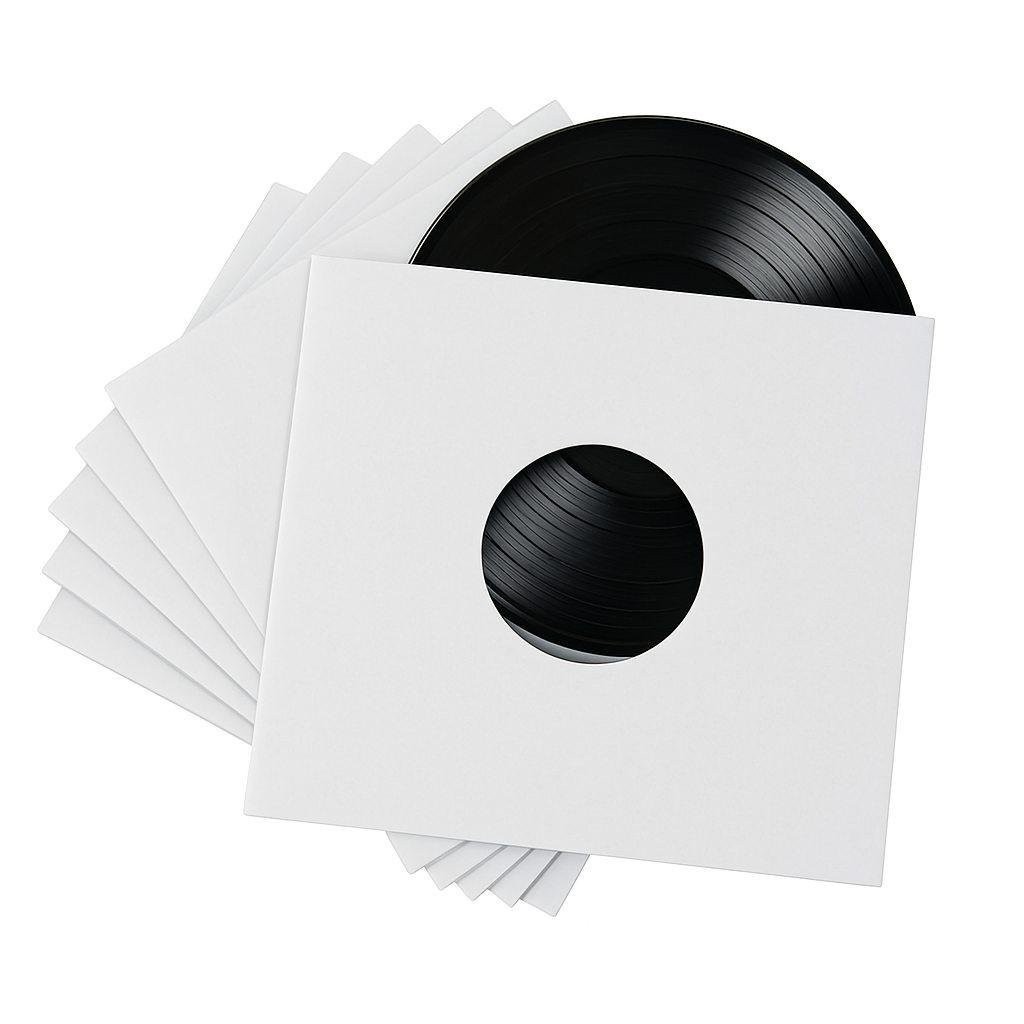 100 – Pack White Paper Vinyl Record Inner Sleeves 12-Inch LP Album