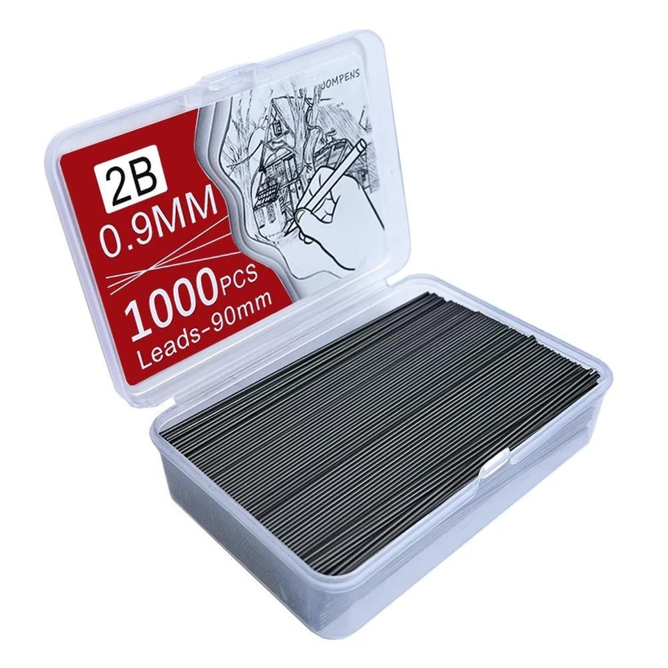 1000/250PCS Mechanical Pencil Lead Refills HB 0.5/0.7/0.9/1.3/2.0mm Office Schoo