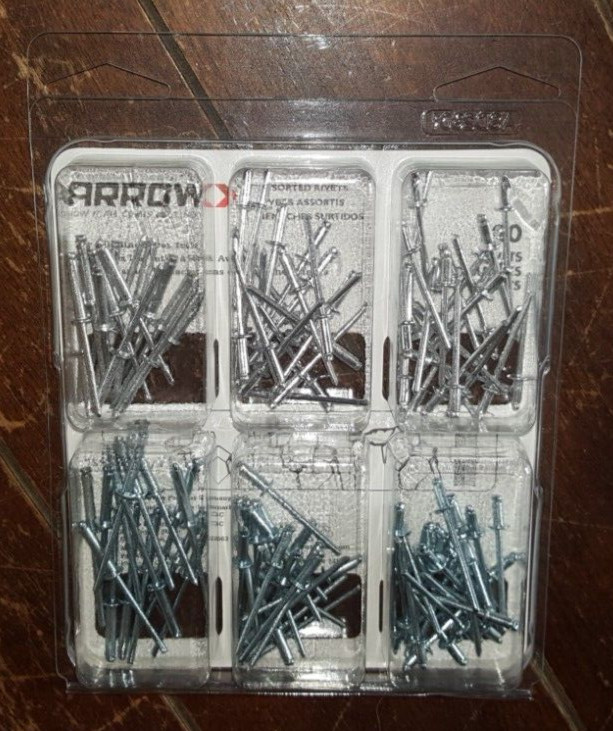 Arrow 120pc Assorted Rivets ~6 Popular Rivets~ Item #RK6120