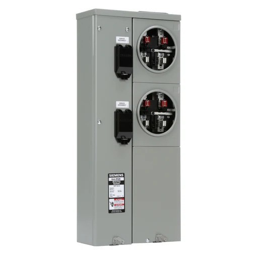 SIEMENS WEP2211 2-GANG UNI-PAK METER STACK – 200A BUS, 125A SOCKETS