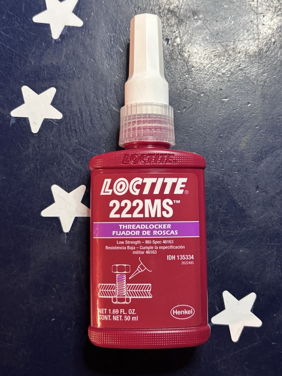 Loctite 222MS 50mL Low Strength Thread Locker 1.69oz EXP 10/2025 135334 22231