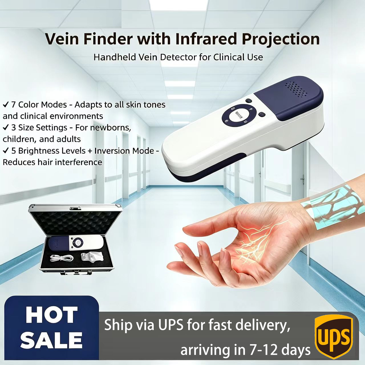 QV500 Infrared Vein Finder – Handheld Vein Detector Vascular imaging device
