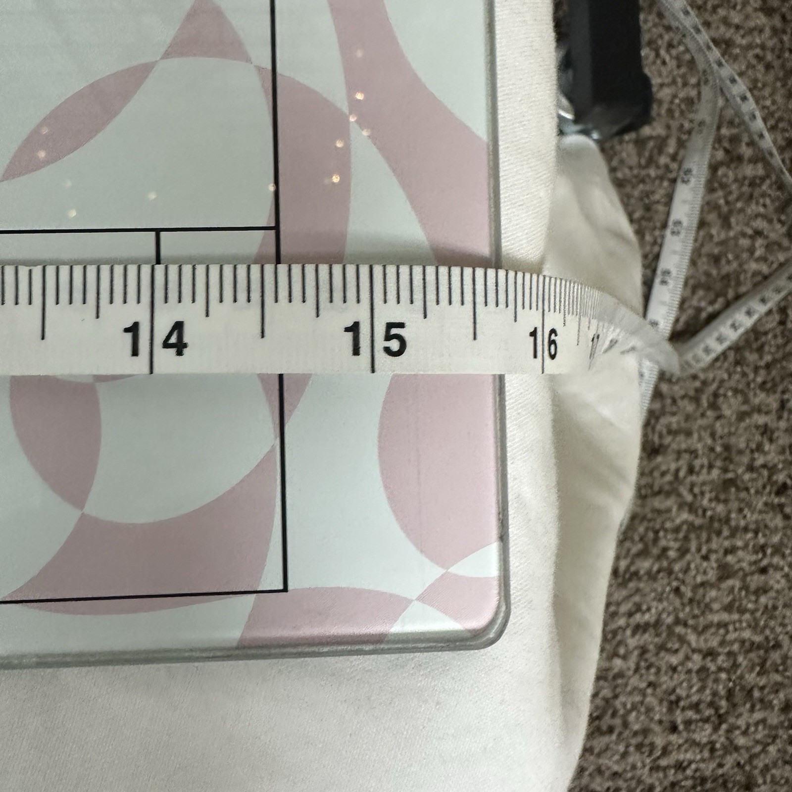 Dry Erase Monthly Calendar Planner Pink/White/Black Patterned 11.75″ x 15.75″