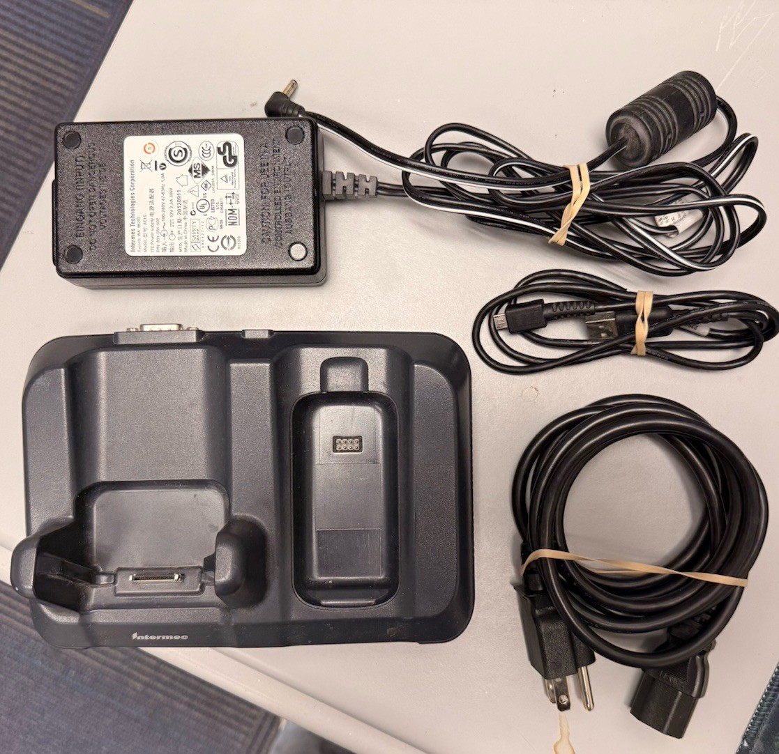 Honeywell CK3 CK3X Docking Cradle CK65 AD20, 871-228-101 Intermec With All Cords