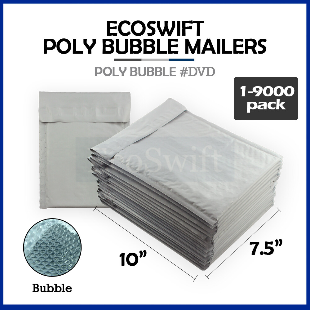 1-9000 #0 DVD 7.5×10 «EcoSwift» Poly Bubble Mailer Padded Envelope Bags 7.5 x 10