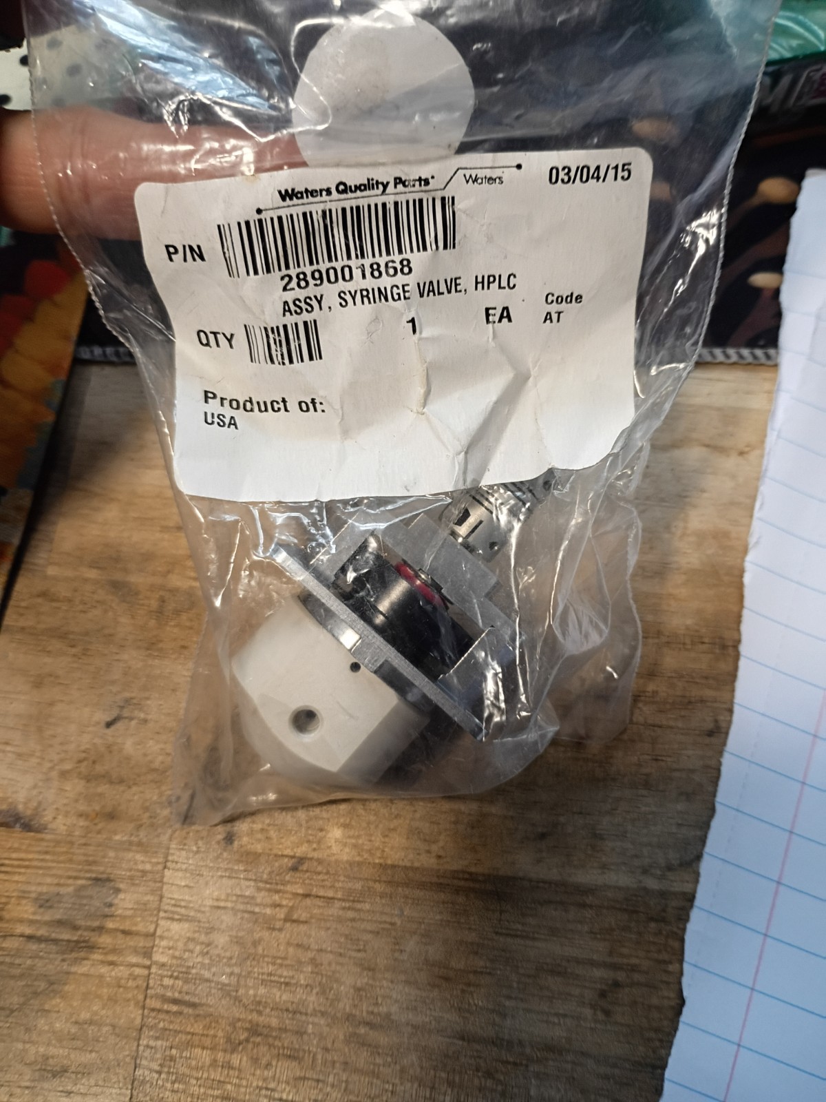 Waters Syringe Valve Assembly 700003743 289001868 HPLC Acquity SM-FTN New Sealed