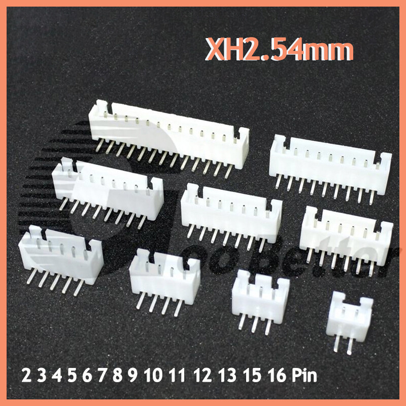 JST XH2.54mm Plug Connector Right Angle Header 2 3 4 5 6 7 8 9 10 12 14 16 Pins