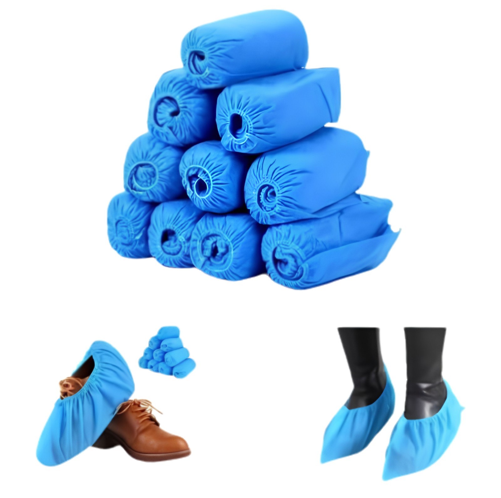 JSN Shoe Cover 50 PCS Non Woven Polypropylene PP Fabric High Ankle Shoe Covers