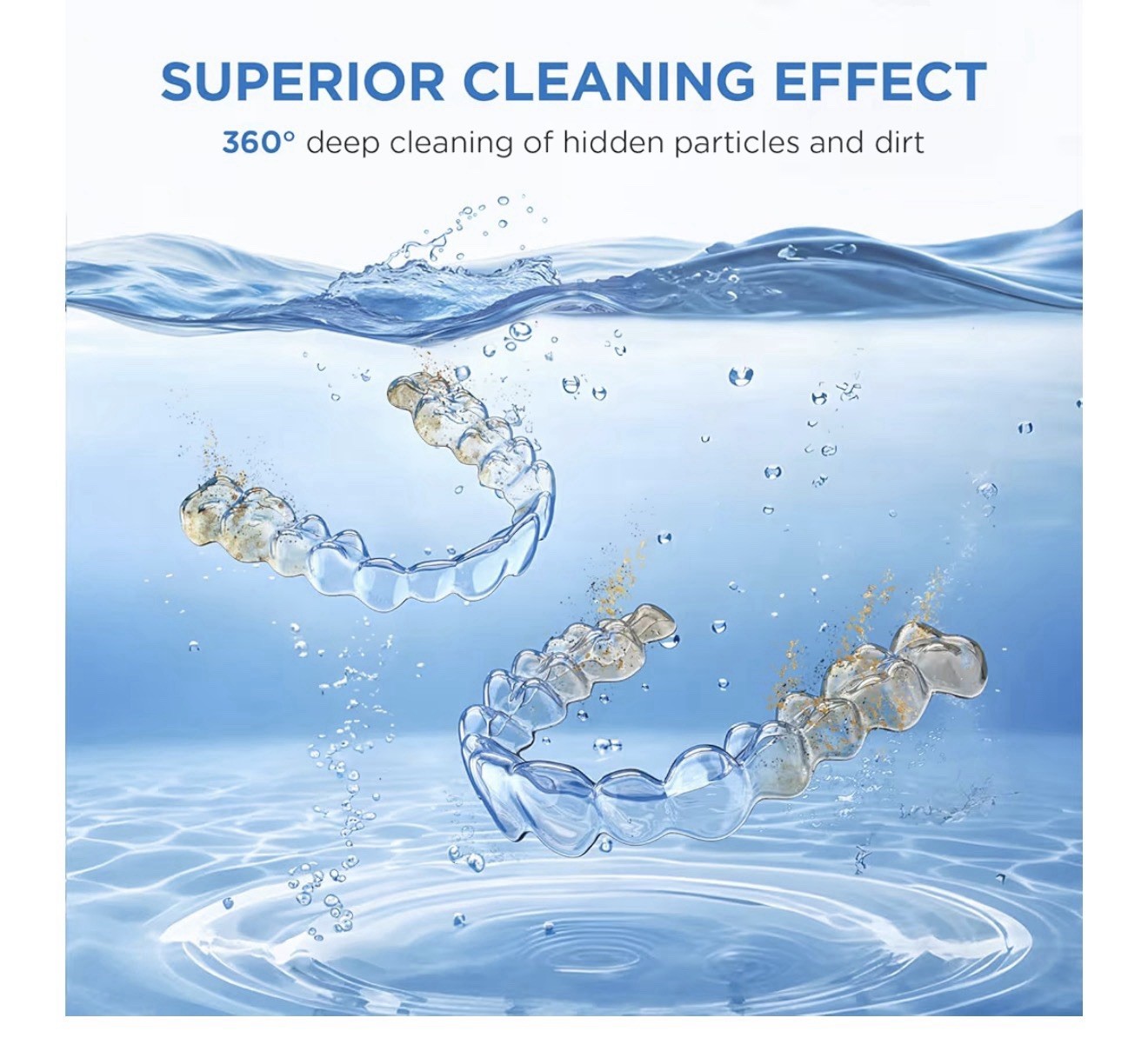 Dental Ultrasonic Retainer Cleaner Machine – Dental Cleaning Pod for Denture