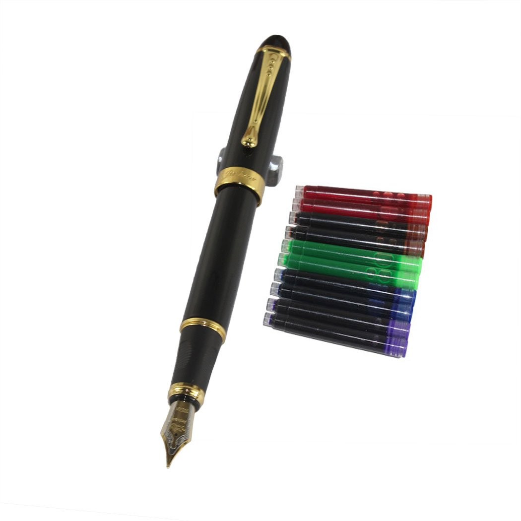Gullor Jinhao 450 Normal nib Fountain 1 Count (Pack of 1), nib-Black