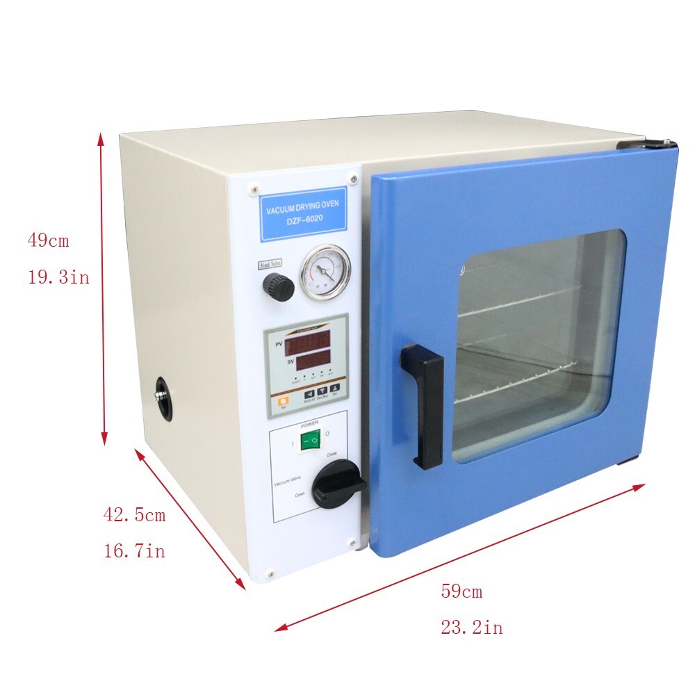 Lab Vacuum Drying Oven 0.9CuFt 110V 1KW Digital 122-482°F Temperature Controlled