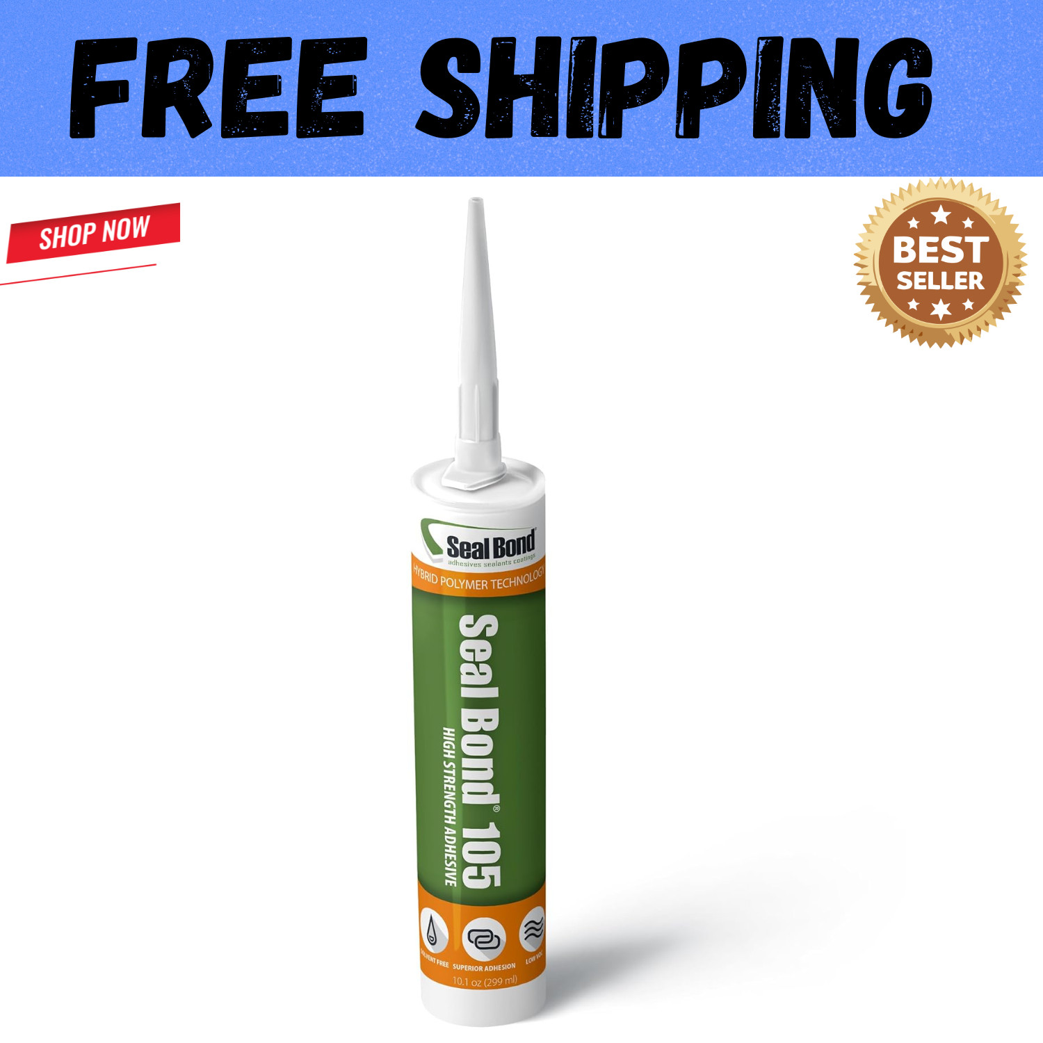 Seal Bond 105 Black – Marine/Industrial Adhesive Sealant – Superior to Silicone