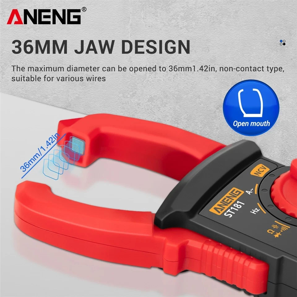 Digital Multimeter Tester AC DC Volt Ohm Amp Clamp Meter Auto Range LCD Handheld