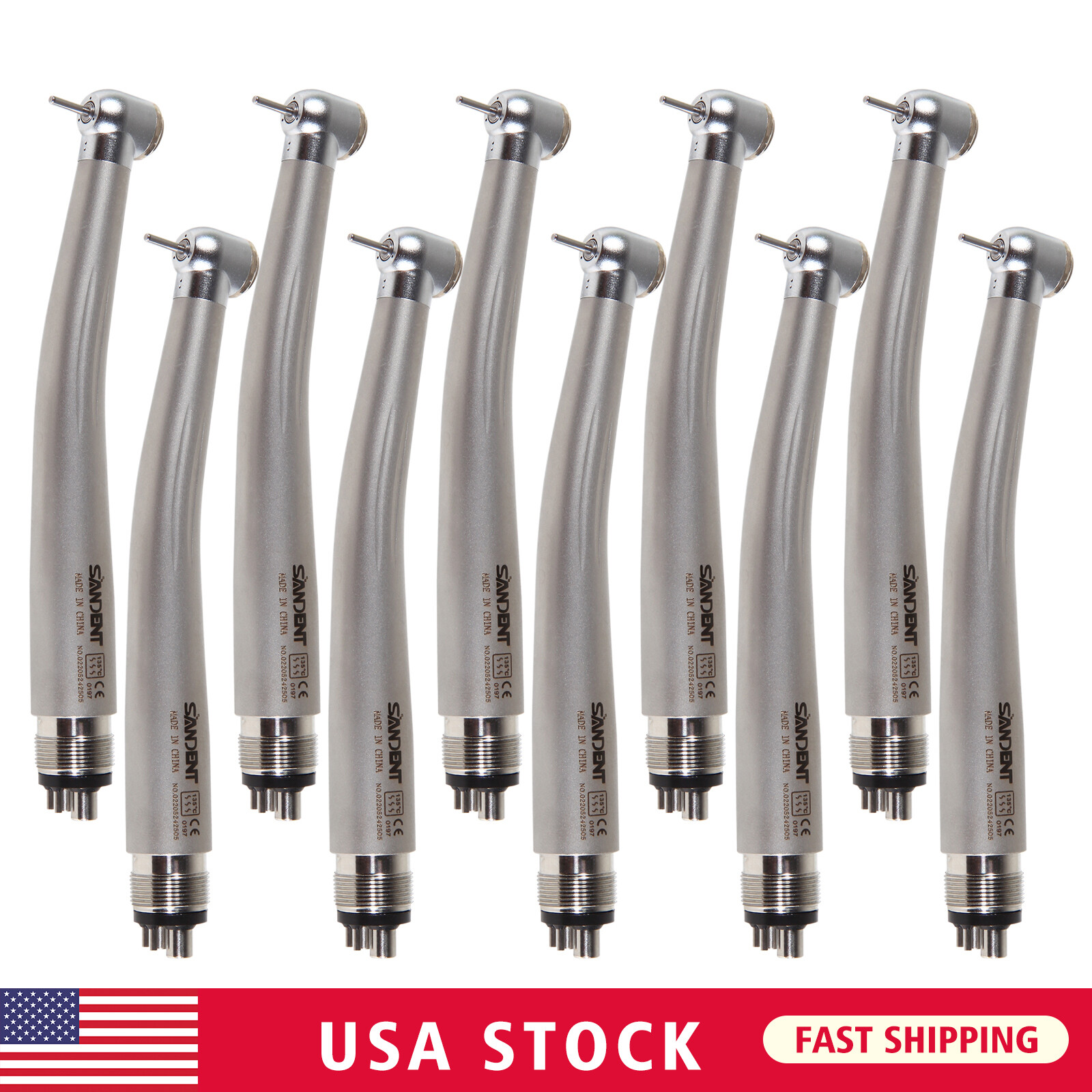 10* SANDENT NSK PANA MAX Style Dental High Speed Handpiece 4 Hole Midwest NJ