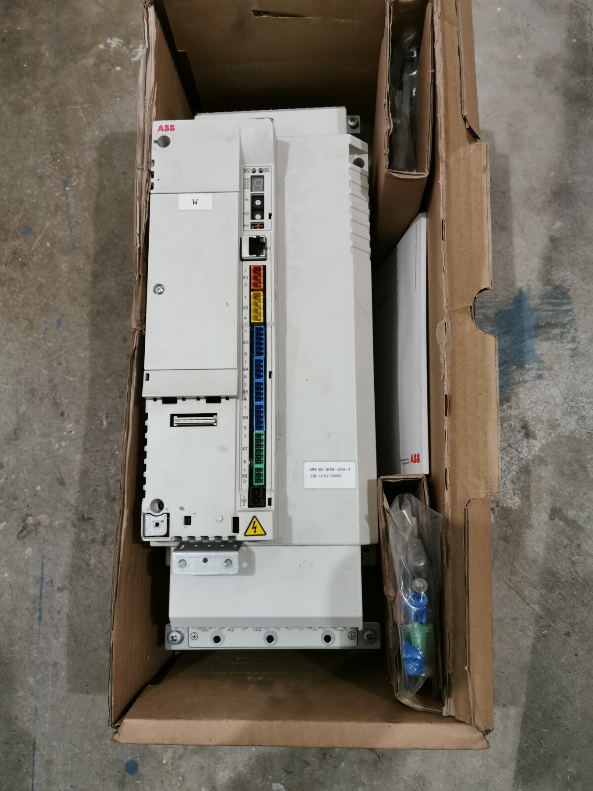 ABB MFE180-04AN-024A-4+L516+N8020 with FB-01 feedback module.