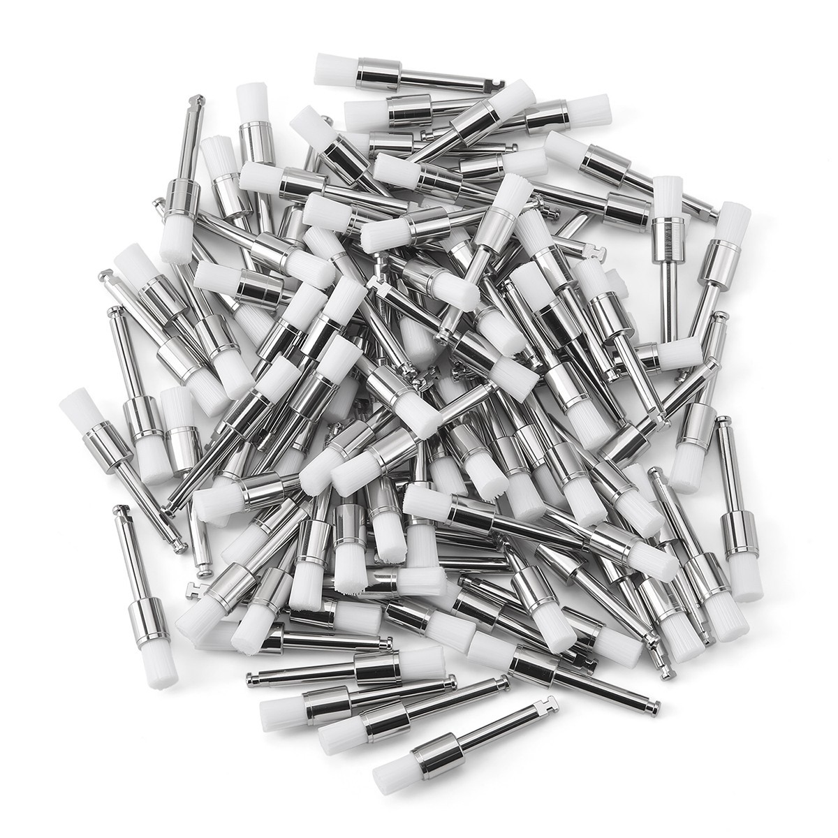 100pcs/kit Dental White & Colorful Prophy Polishing Brush Nylon Flat Latch Type