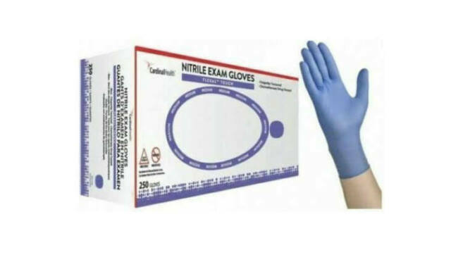 Box of 200 Cardinal Health Flexal Nitrile Exam Gloves – Small expires 10/2025