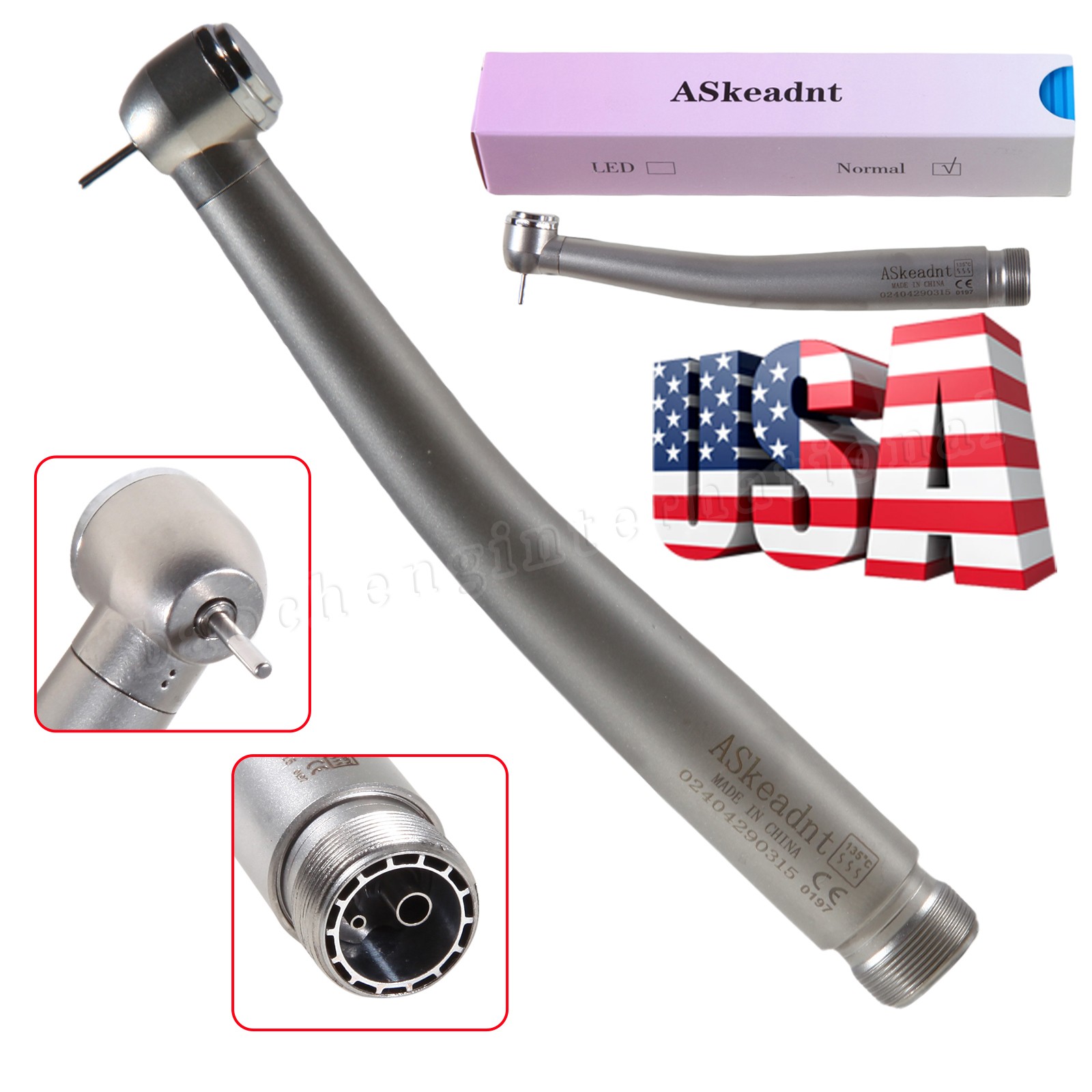 Turbina NSK PANA MAX Style Dental High Speed Handpiece Push Button 2 Hole Borden