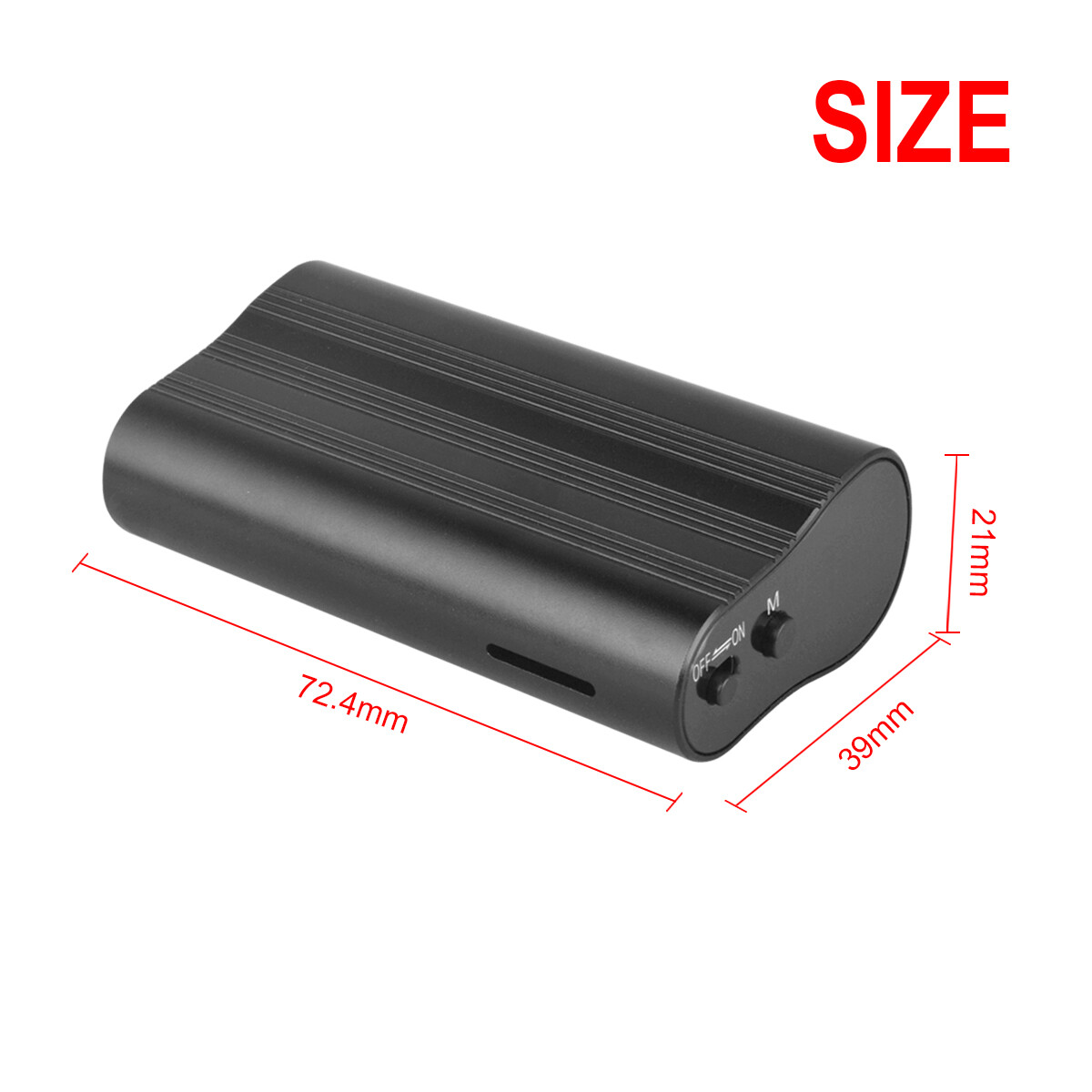 500Hr 16GB Spy Digital Voice Activated Recorder Mini Audio Magnetic MP3 Player