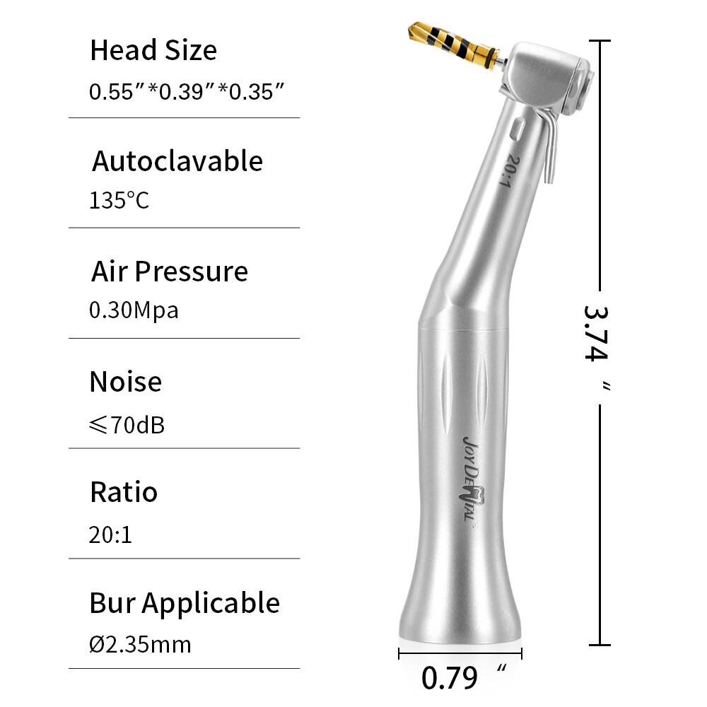 Joydental Dental Implant Reduction 20:1 Low Speed Contra Angle Handpiece