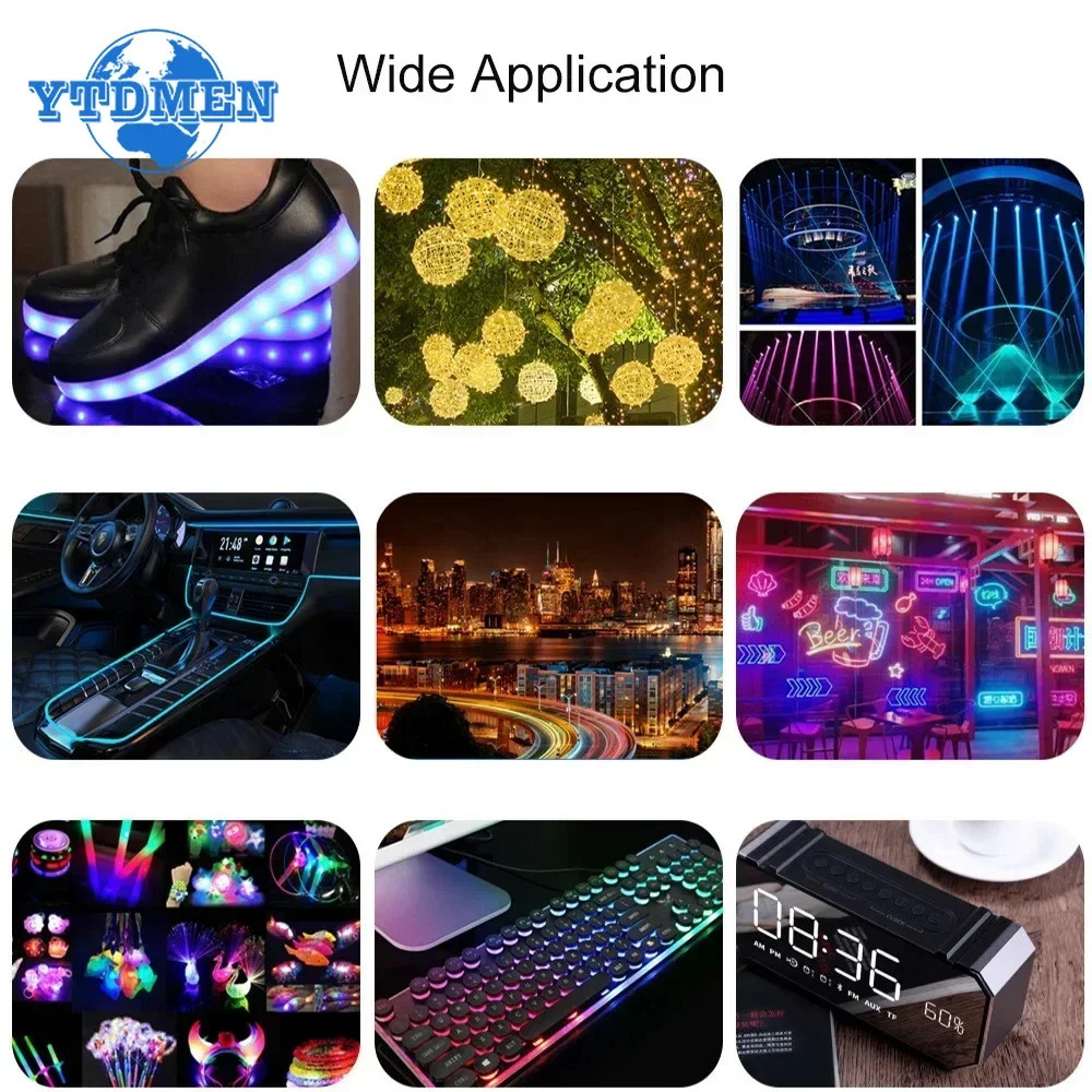 100Pcs/Lot Square 2*5*7Mm LED Diode 2X5X7Mm 5 Colors Red Yellow Green Blue White