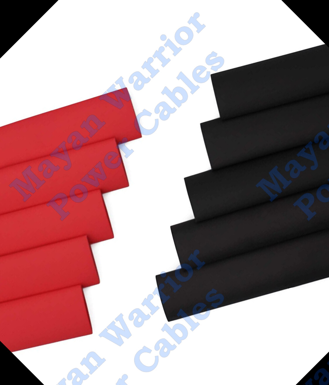 10 PCS 2/0 1/0 Gauge AWG Heat Shrink Tube 3/4 x 1.5 in. Red/Black MARINE QUALITY