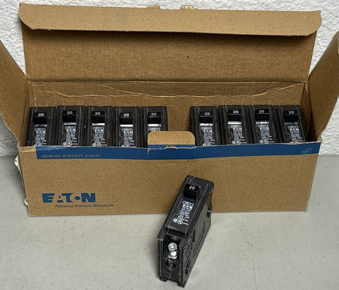 EATON BR120 Circuit Breakers (10 Pack) 20 AMP 1 Pole Type BR *NEW BOX of 10*