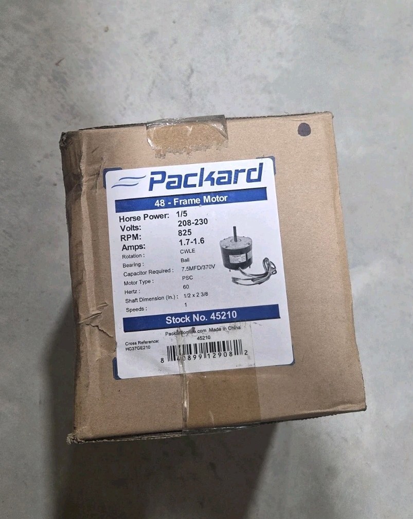 Packard 45210 Condenser Fan Motor Replacement for Carrier HC37GE210 1/5hp