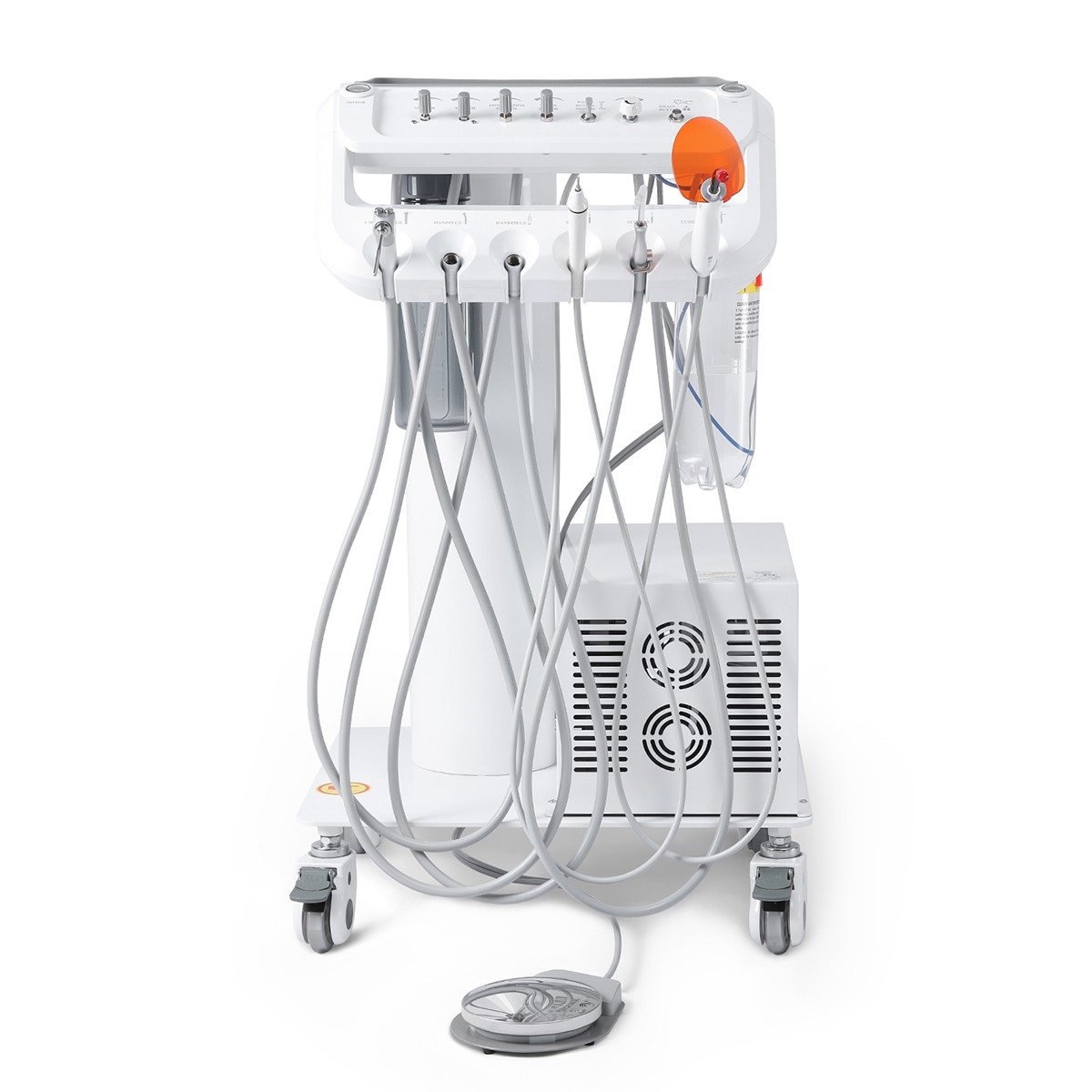 Dental Delivery Unit Rolling Cart Air Compressor Suction 4H /Lubrication System