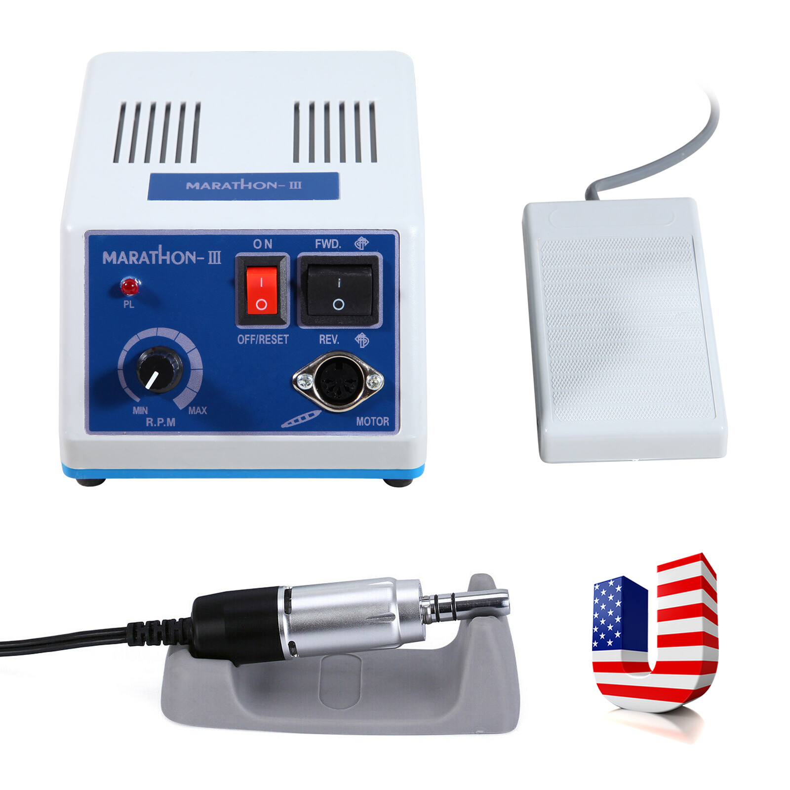 Dental E-Type Micro Motor MARATHON W/Polishing 35,000 RPM Handpiece USA