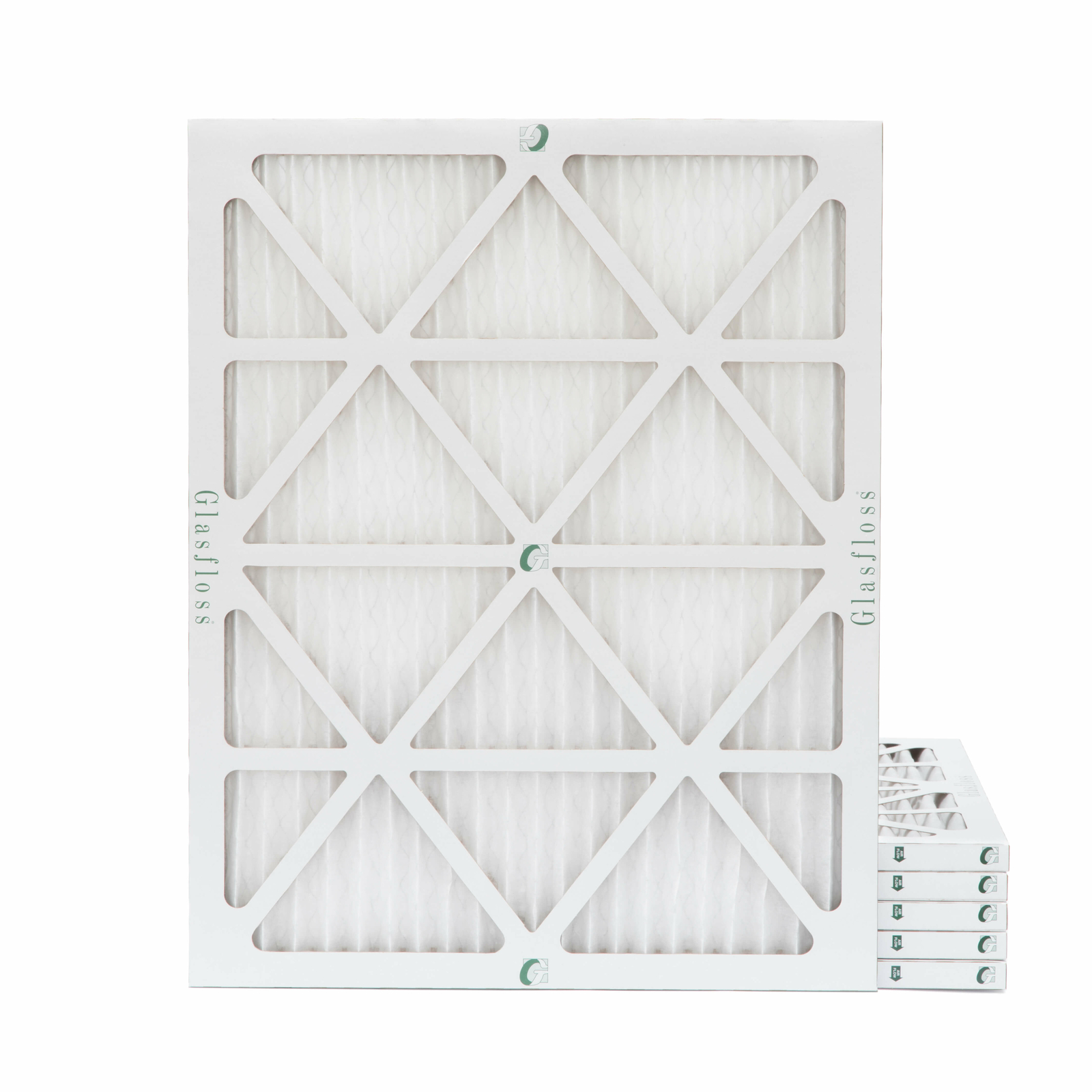 Glasfloss ZL 16x20x1 MERV 10 (FPR 7) Pleated Furnace Air Filters. 6 Pack
