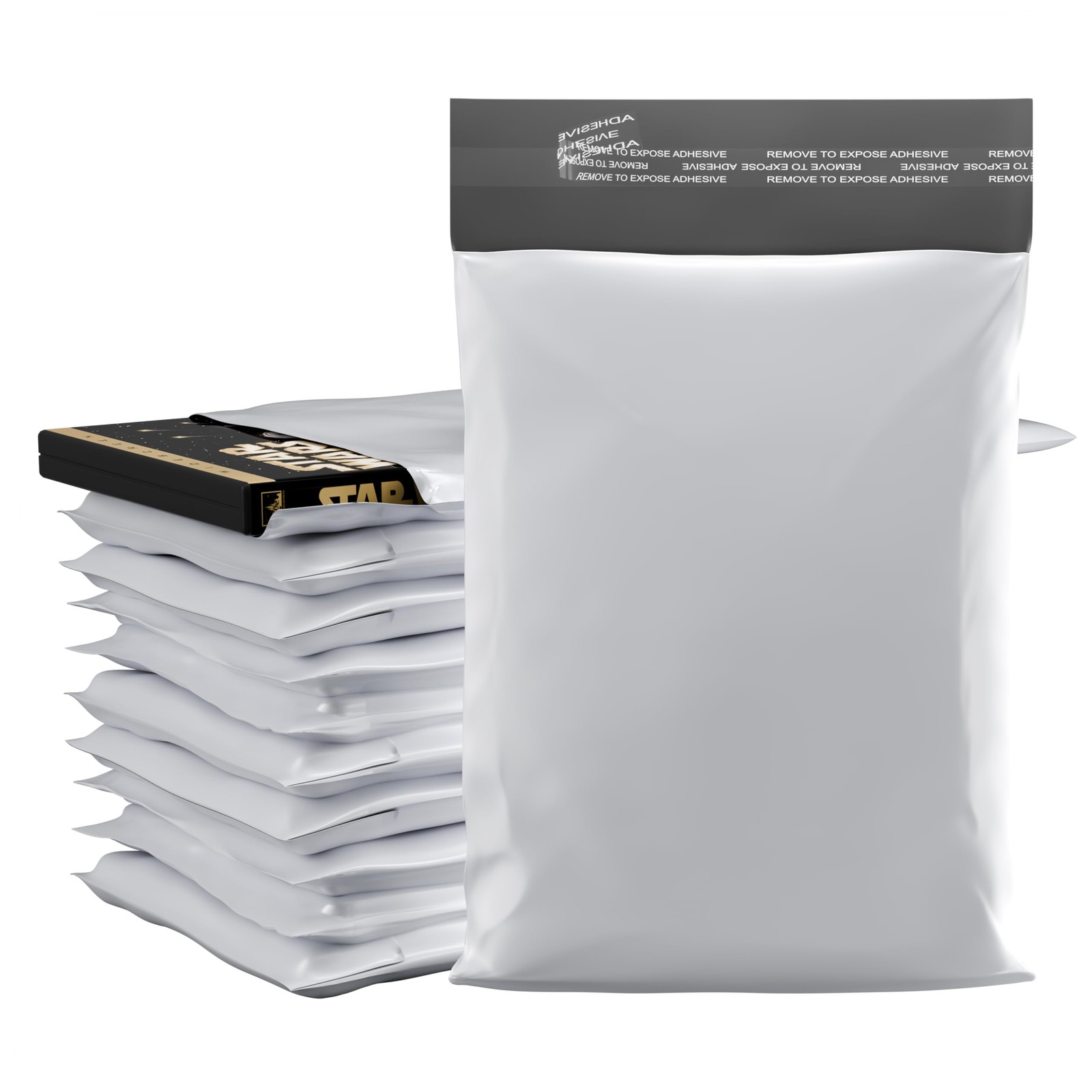 6″ x 9″ Poly Mailer Envelopes – 100 Count, Seal White Plastic Mailing Bags wi…