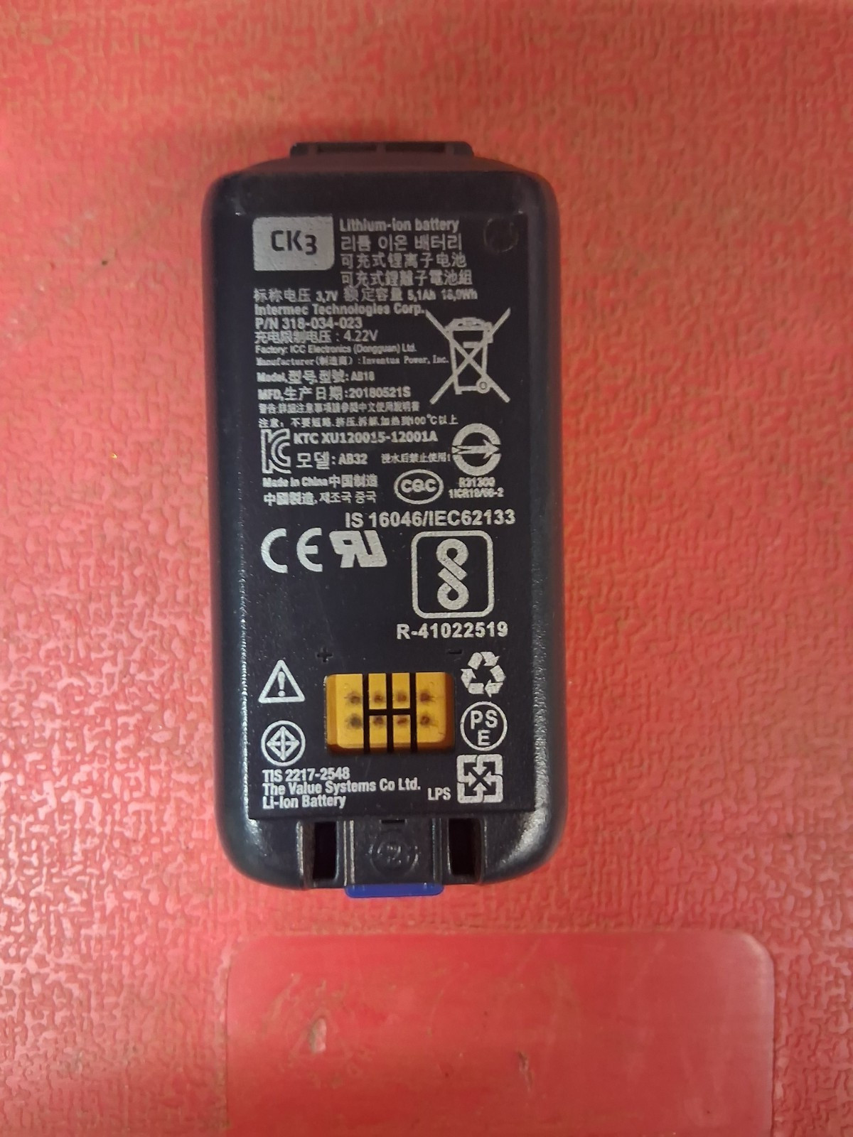 Genuine Intermec CK3 CK3X battery 318-034-023 5.0Ah AB18 AB17/AB18