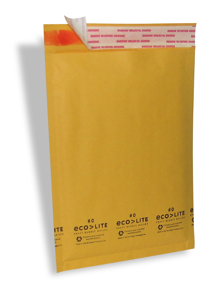 250 #0 6.5X10 Ecolite X- Wide Kraft Bubble Mailers Padded Envelopes Bags CD DVD