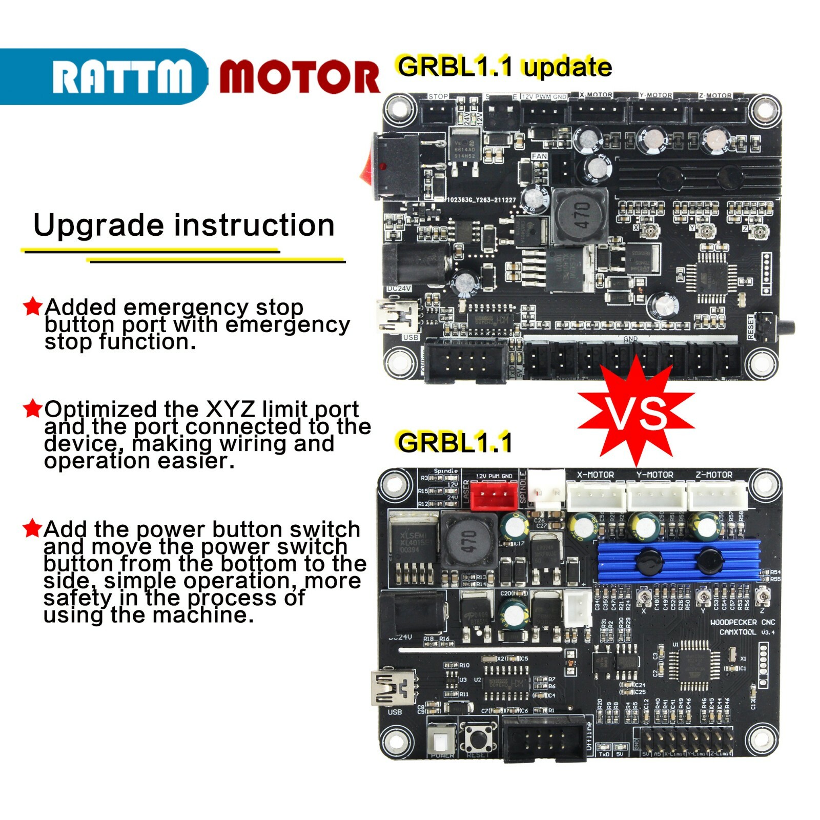 【US】GRBL 1.1F Controller Board CNC Router Engraver Machine 3018 PRO Control Card