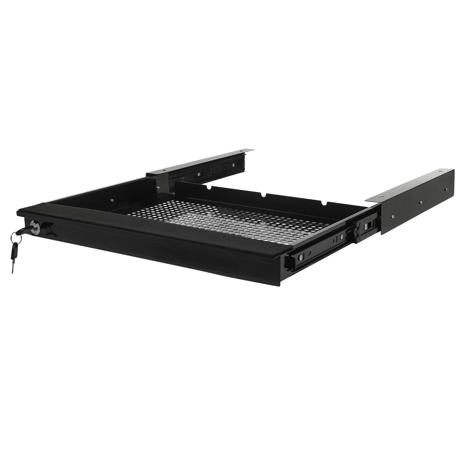 Slide Out Under Desk Keyboard Tray Pull Out Keyboard Drawer Shelf Vented Design