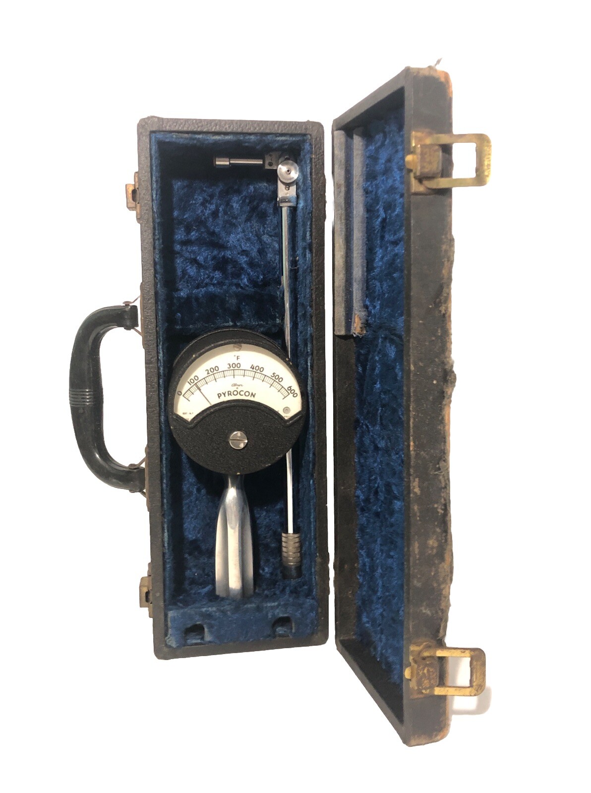 ALNOR PYROCON SURFACE TEMPERATURE THERMOMETER-TYPE 4000A HAND HELD W/ Case-VTG
