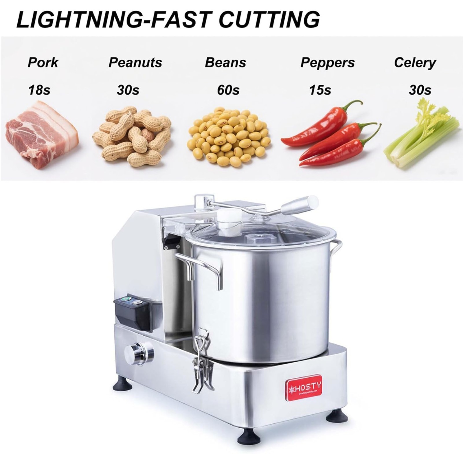 Hakka Commercial Food Processor 6L/9L/12L Electric Heavy-Duty Vegetable Cutter