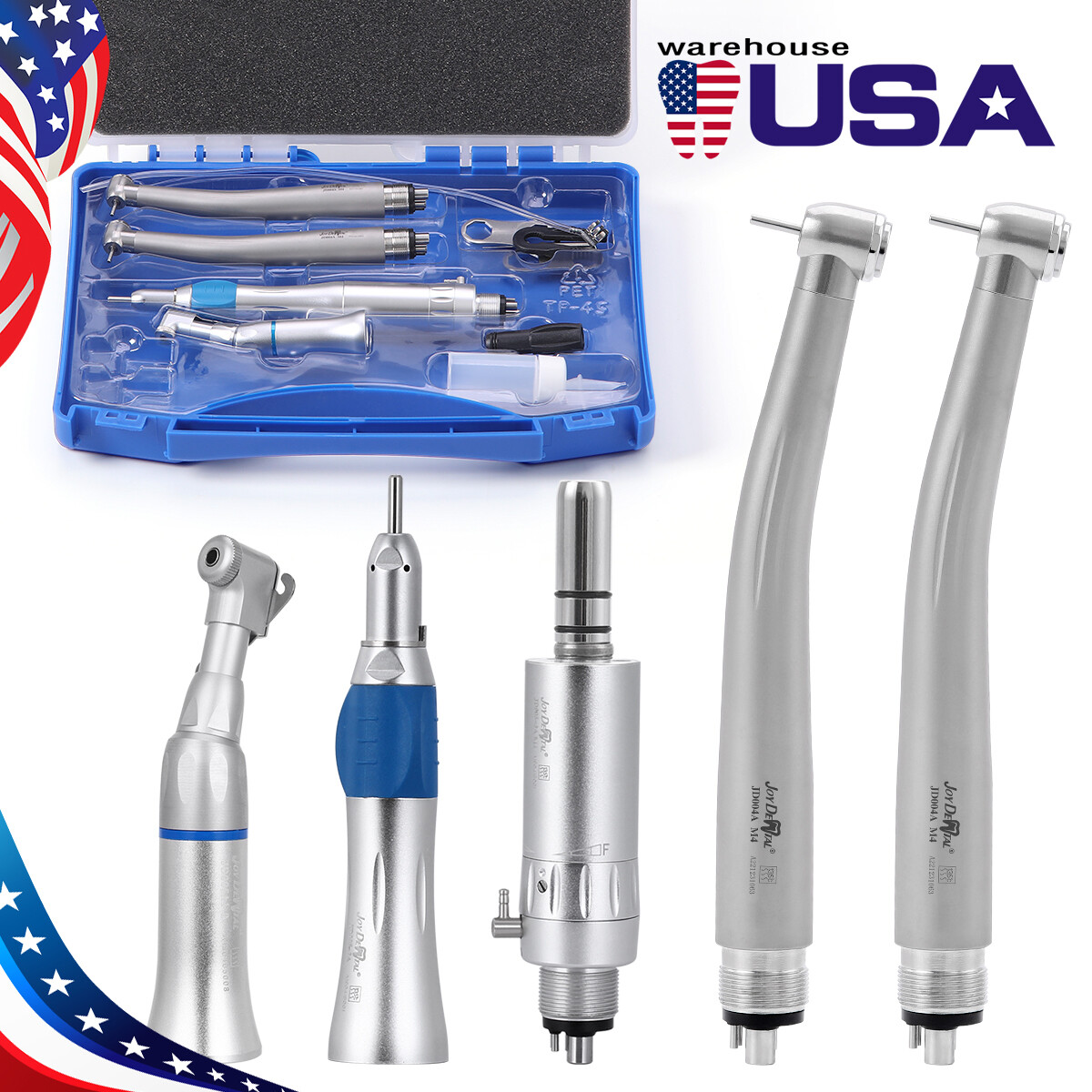 Portable Dental Delivery Unit Suction 3 Way Syringe Air Compressor /Handpiece 4H