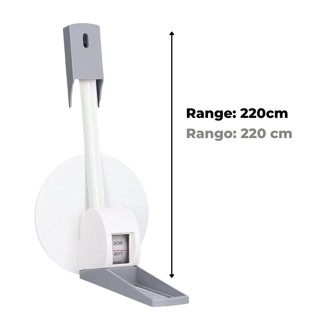 Wall Mounted Compact Stadiometer with Wall Plate – 220 Centimeter Metric Not …