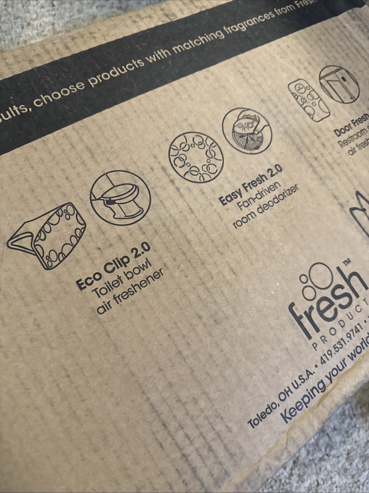 Fresh Products Wave3D Urinal Deodorizer Ocean Mist Screen 60 Refills New In Box