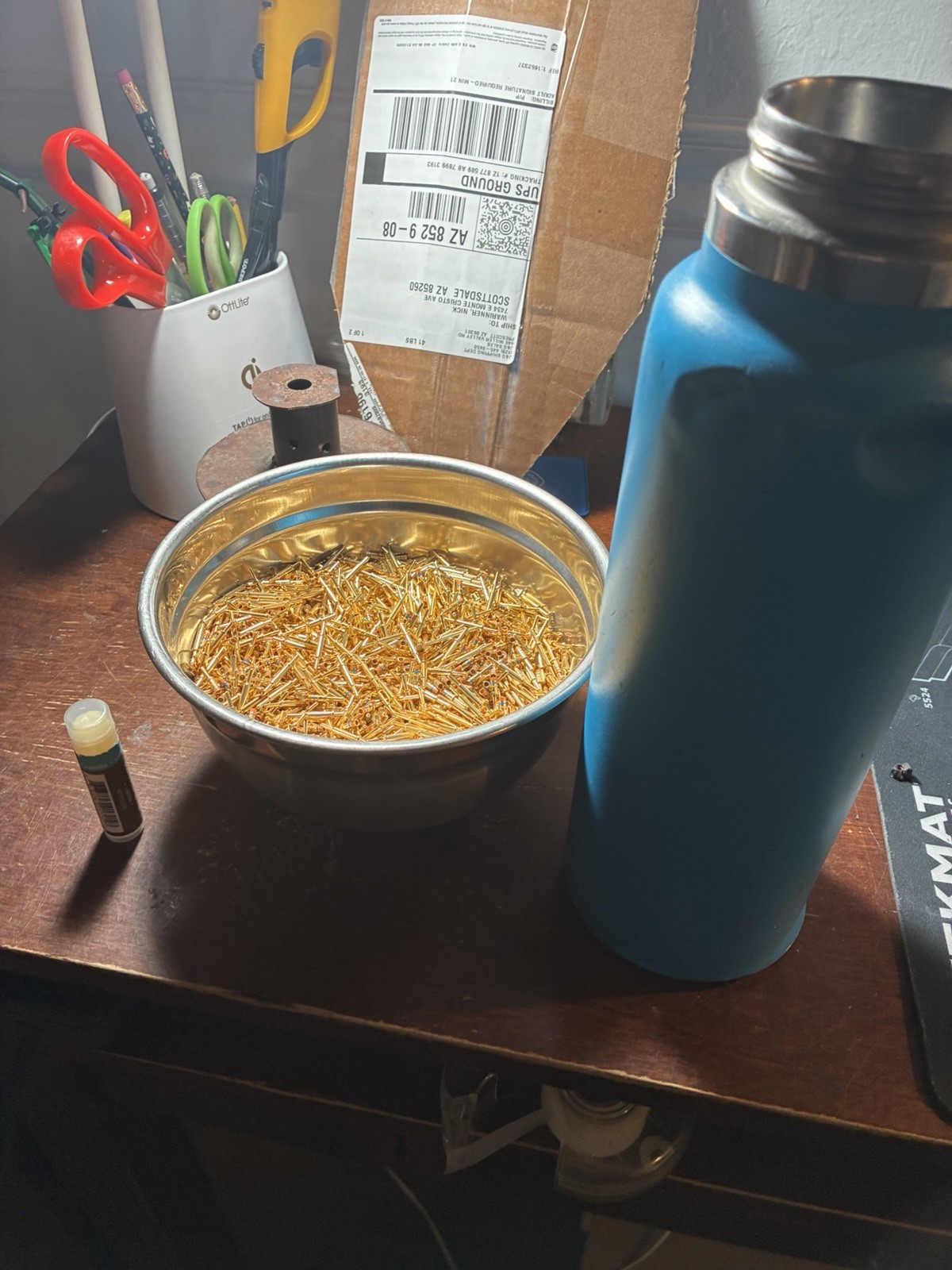 2665 GRAMS- MIL SPEC AEROSPACE GOLD PLATED PINS FOR SCRAP GOLD RECOVERY 5.875lbs
