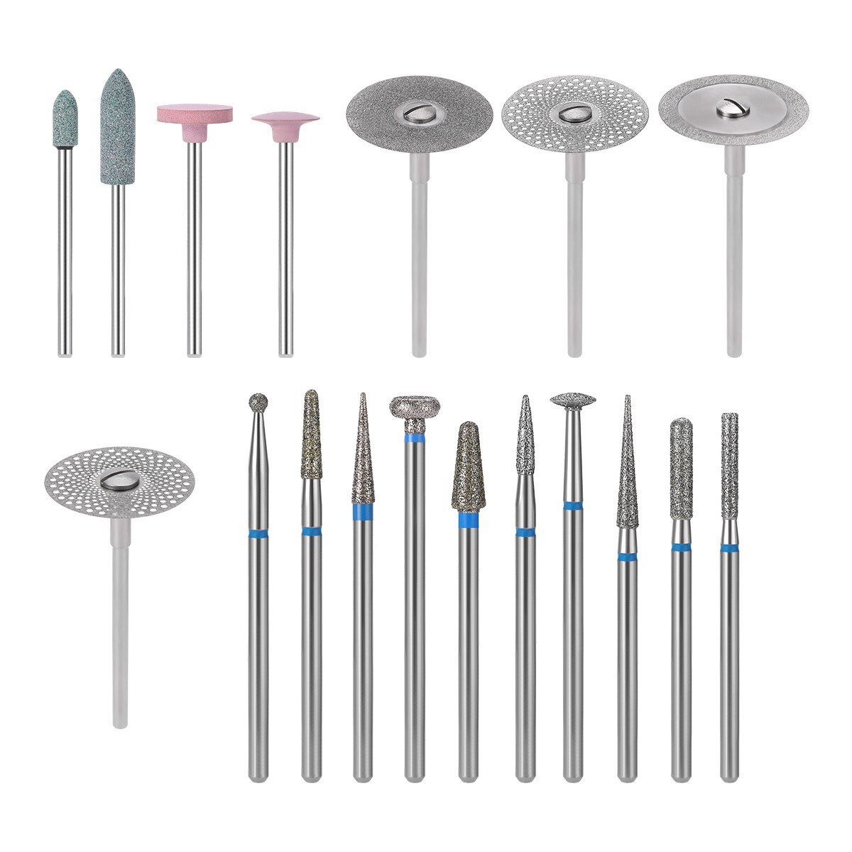 35Pcs Dental Lab Diamond Burs Polishing Kit HP 2.35mm Use for Ceramics Porcelain