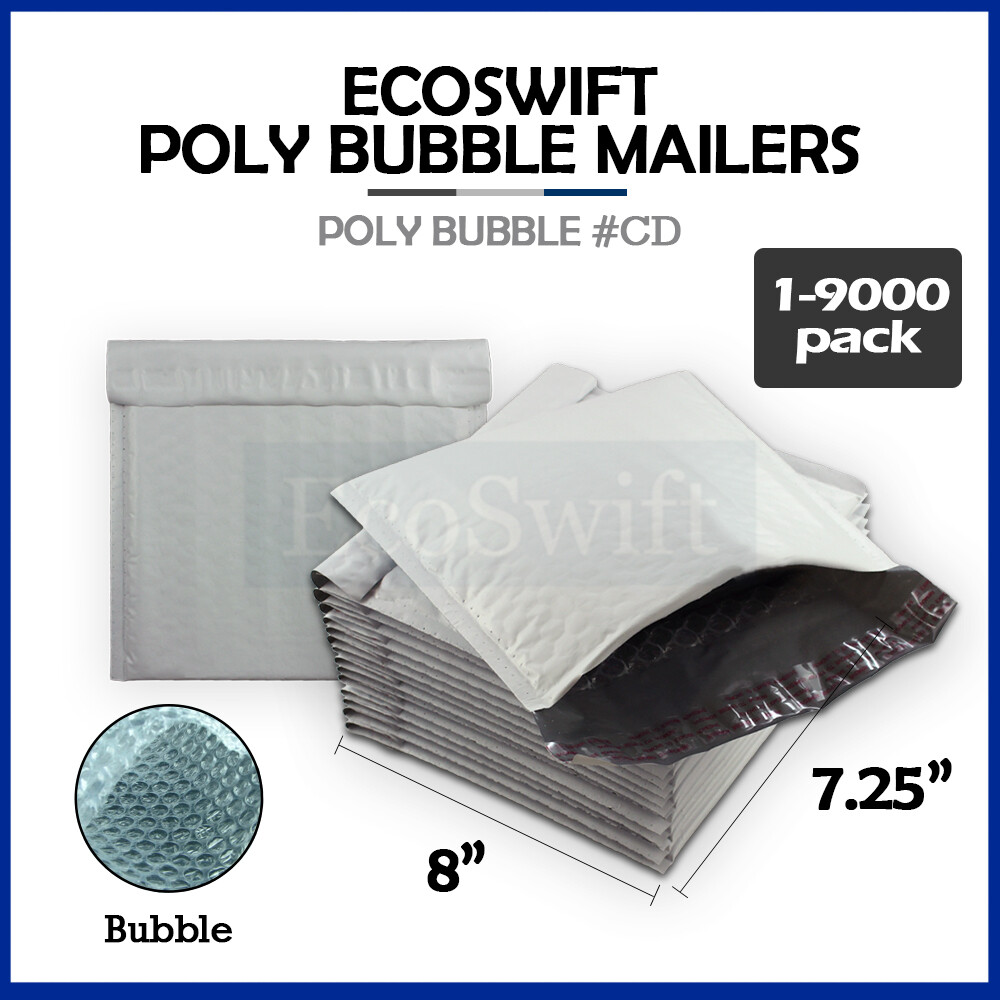 1-9000 #CD 7.25×8 «EcoSwift» Poly Bubble Mailers Padded Envelope Bags 7.25″ x 8″