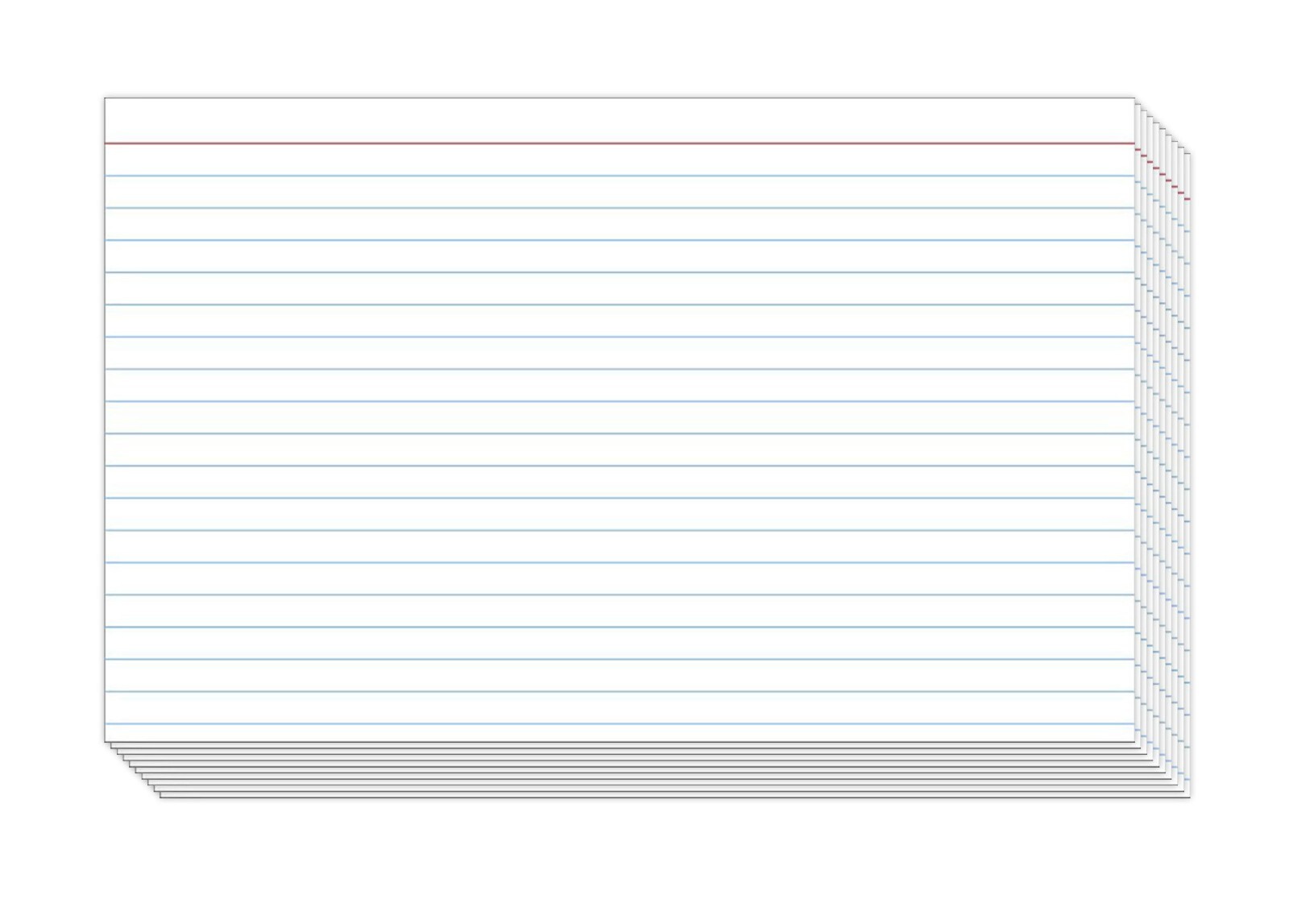 Ruled Index Cards, Heavyweight Thick 100lb Cover, 5 x 8, White, 100 per Pack