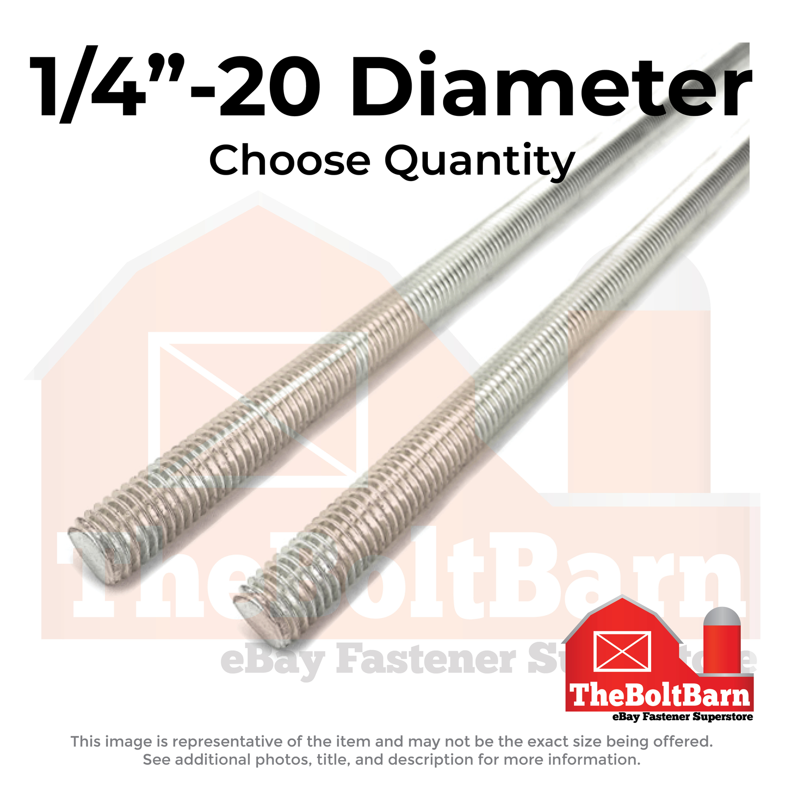 1/4-20×3′ ft Fully Threaded Rod Stainless Steel (Choose Qty)