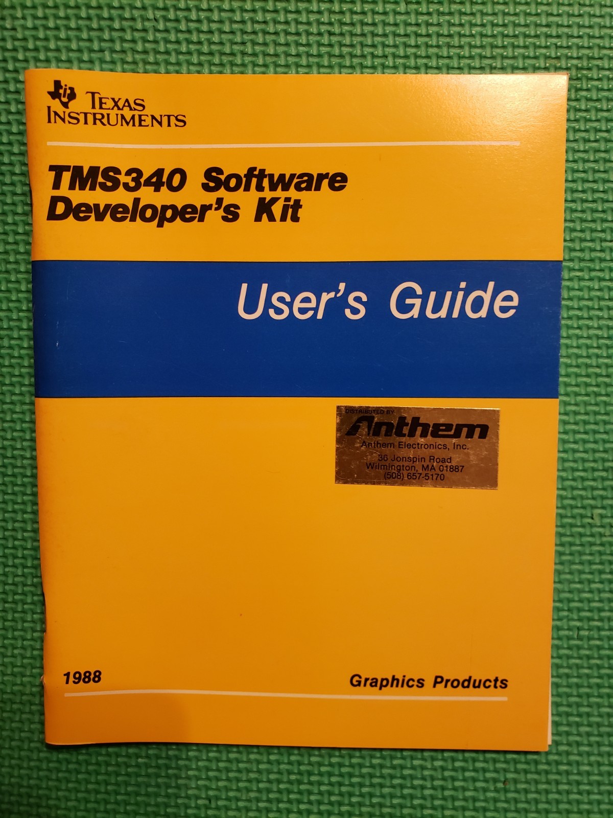 Texas Instrument TMS34010 CCITT Data Compression Library User’s Guide 1988