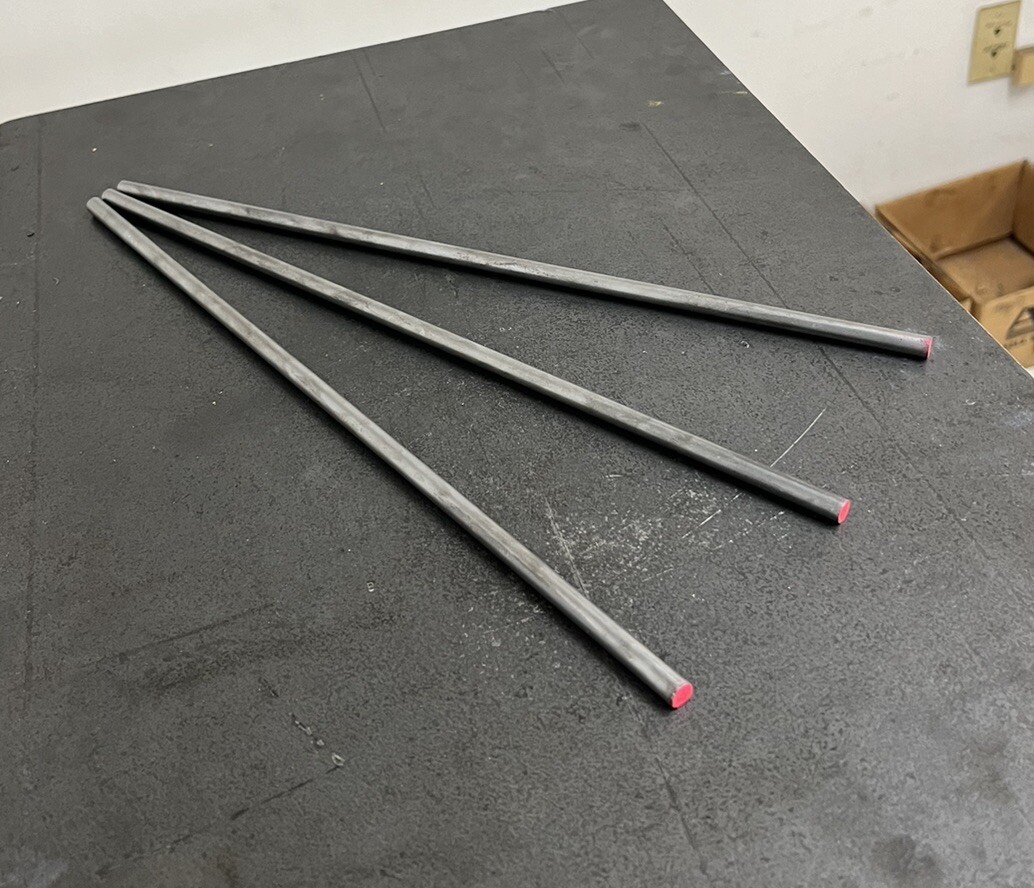 M2 Tool Steel Round Rods 1/4″ (.265 OD) x 12″ | High Speed Steel | 3 Pack